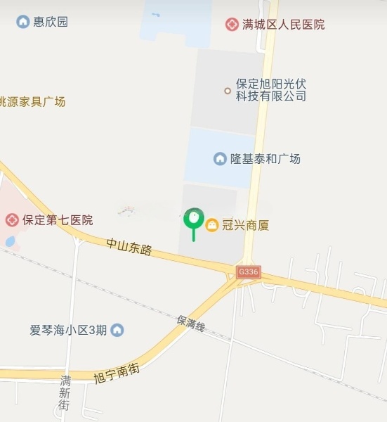 保定市满城区中山东路冠兴商厦，